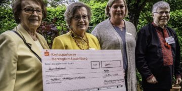 Übergabe eines Spenden-Schecks an die Möllner Willkommenskultur