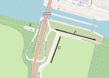 Sperrung der Wehrbrücke bei Geesthacht