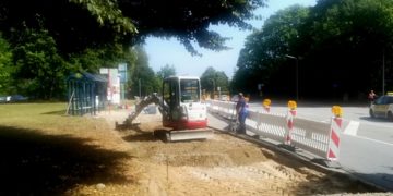 Geh- und Radwegsanierung in der Bahnhofsallee wird fertiggestellt