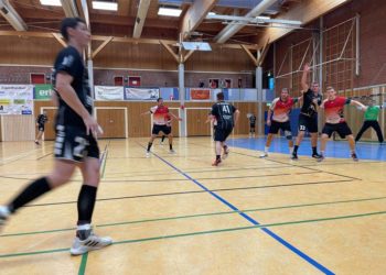 Handballer beim Topspiel