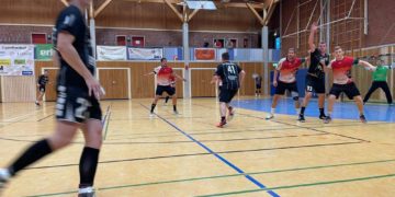 Handballer beim Topspiel