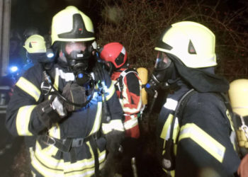 Länderübergreifende Feuerwehr-Großübung in Mustin