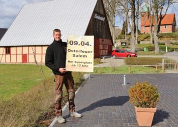 Osterfeuer am Ostersonntag in Salem