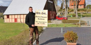 Osterfeuer am Ostersonntag in Salem