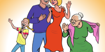 Die Grölgruppe des Theater Combinale Lübeck in Berkenthin