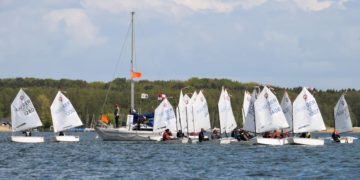 Optimistenregatta und Taufe des neuen Sicherungsbootes
