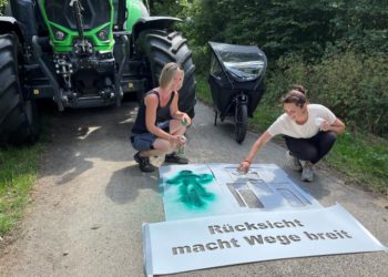 Wenn´s auf den Wirtschaftswegen eng wird: Rücksicht macht Wege breit