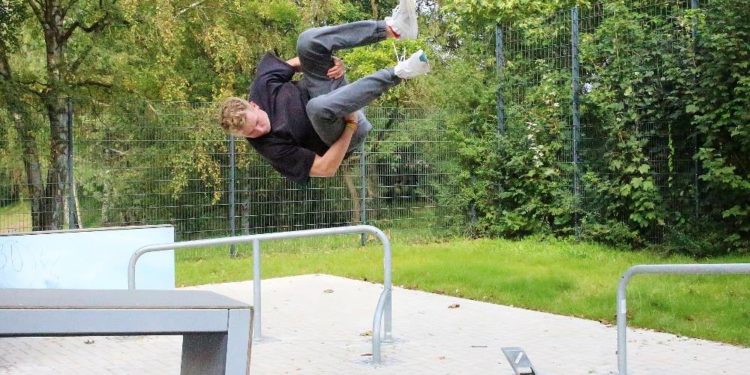 Parkour-Training in Ratzeburg durch den Kinderschutzbund