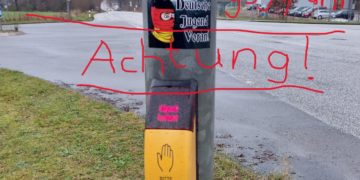 Warnung vor gefährlichen Aufklebern