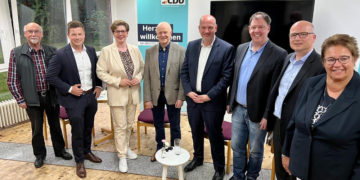 Spitzenkandidat der CDU Schleswig-Holstein Niclas Herbst in Schwarzenbek