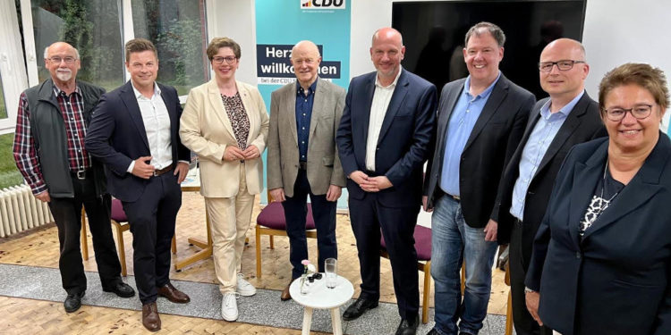 Spitzenkandidat der CDU Schleswig-Holstein Niclas Herbst in Schwarzenbek