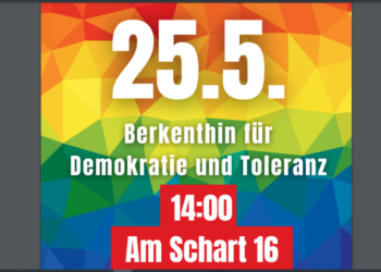Demonstration für Demokratie gegen Rechtextremismus