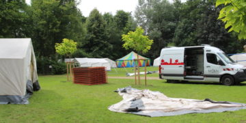 Aufbau der Zeltstadt Tillhausen gestartet