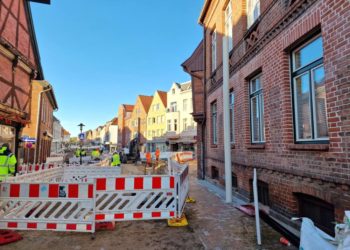 Aktueller Stand der Bauarbeiten in Möllns Innenstadt