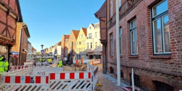 Aktueller Stand der Bauarbeiten in Möllns Innenstadt