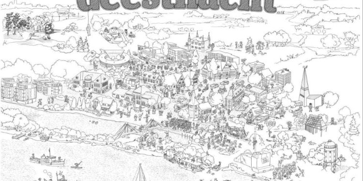 Die Stadt Geesthacht gibt es jetzt als Wimmelbild