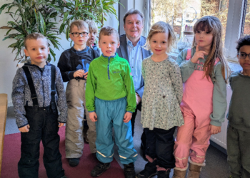 Kita-Kinder zu Besuch im Rathaus