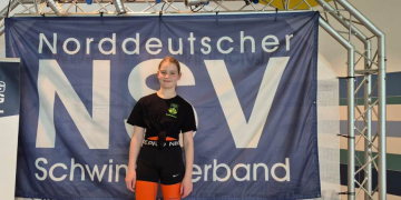 Katharina Hack beim schwimmerischen Mehrkampf der norddeutschen Meisterschaften