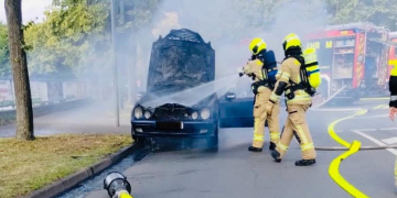 18. Juni 2025 Pkw-Brand am Eichholzberg. Foto: FFW Mölln, hfr