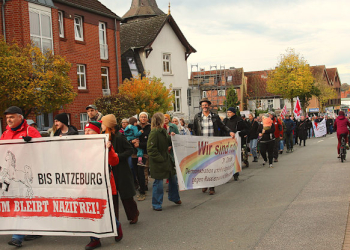 ‚Wir sind nicht still!‘ – Rund 500 Menschen setzen Zeichen für Demokratie in Mölln