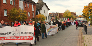 ‚Wir sind nicht still!‘ – Rund 500 Menschen setzen Zeichen für Demokratie in Mölln