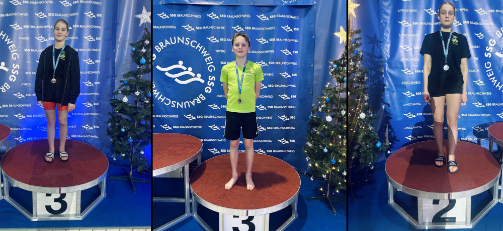 Neun Podesplätze bei der Internationelen Weihnachtsgala im Sportbad Heidberg