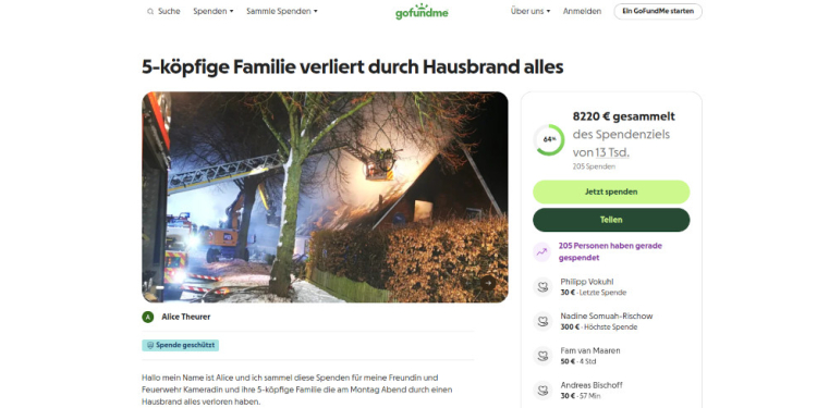 Dachstuhlbrand in Duvensee: Fünfköpfige Familie verliert Zuhause – Spendenaktion gestartet