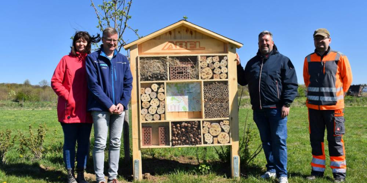 Firma ABEL spendiert neues Insektenhotel