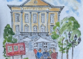 Urban Sketching – Ausstellung im Foyer des Burgtheaters Ratzeburg
